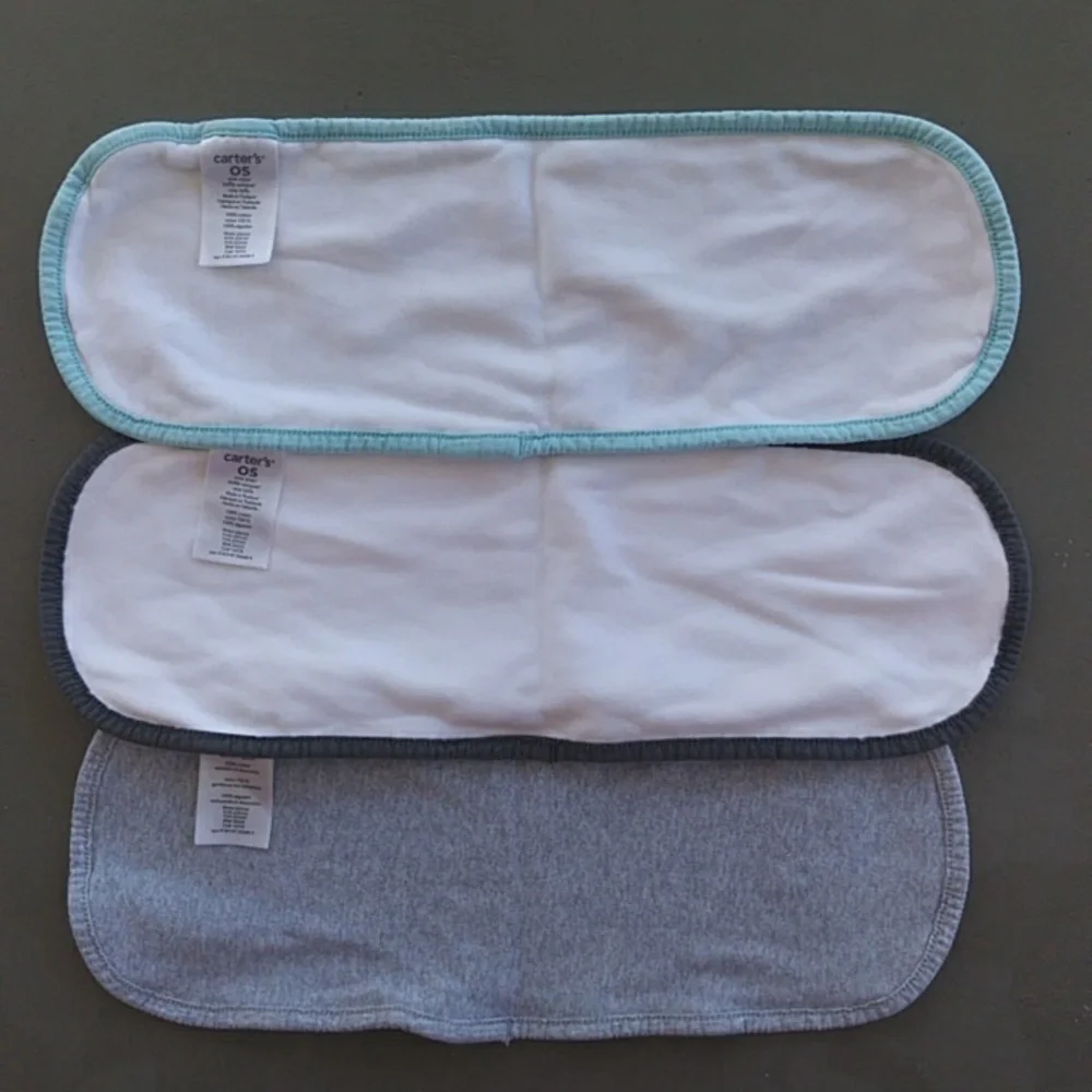 Carter's Blue and Grey Burp Clothes
